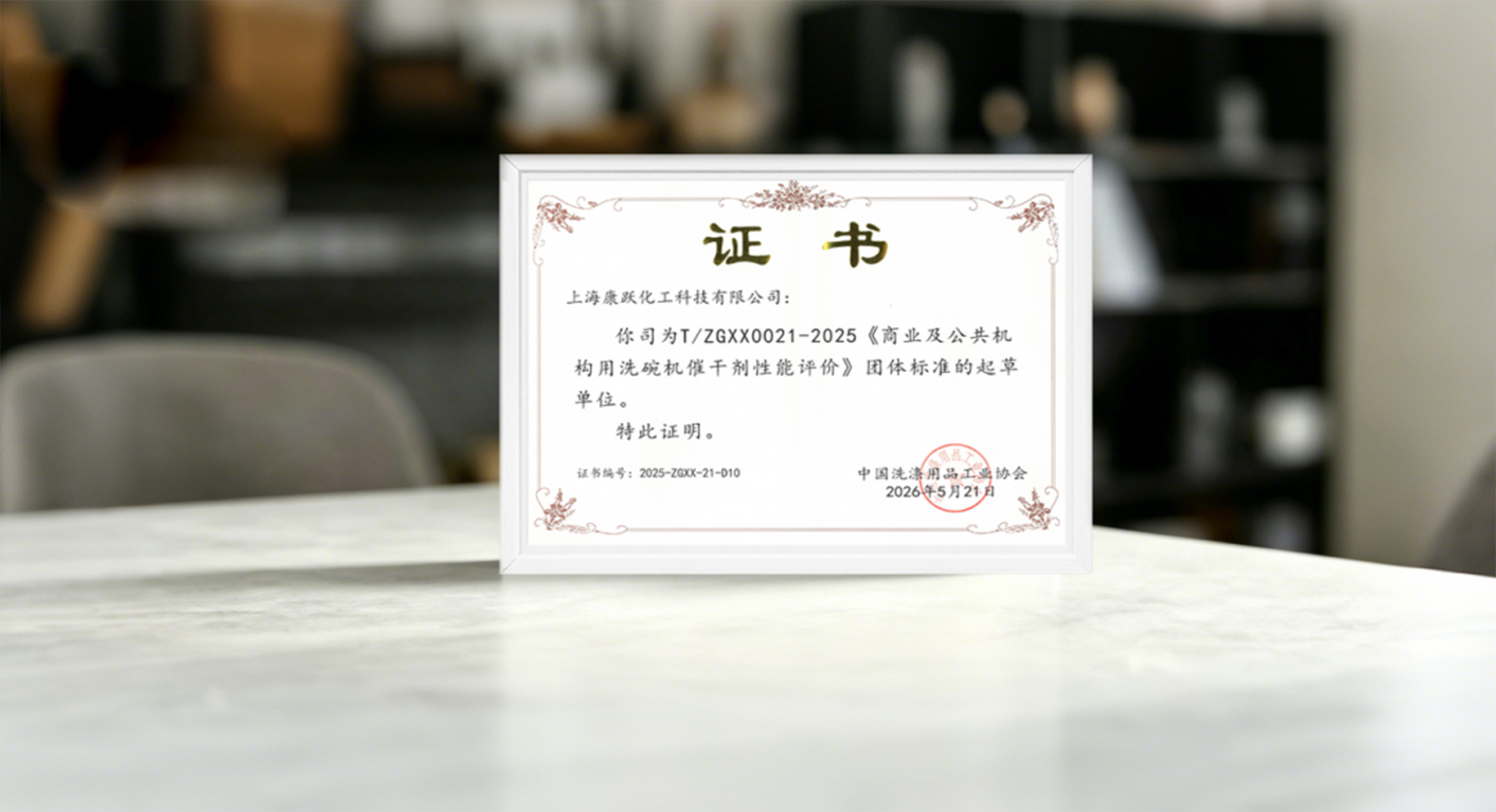 标准建设｜康星为中国洗涤工业协会起草催干剂标准